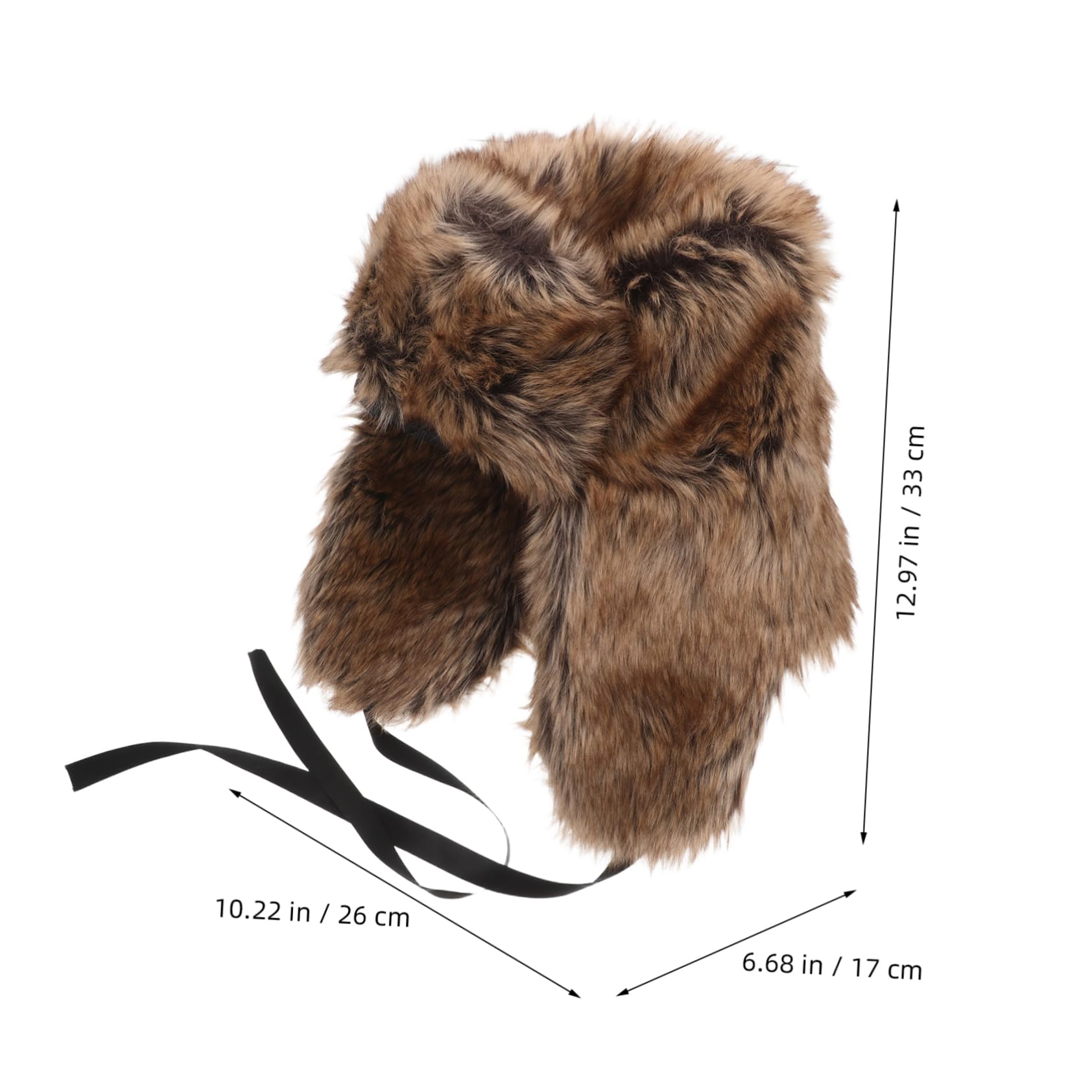 BESPORTBLE Classic Hat Men's Faux Fur Trapper Hat Ear Muffs Warm Plush Cap for Outdoor Activities Senior's Fashion Multi