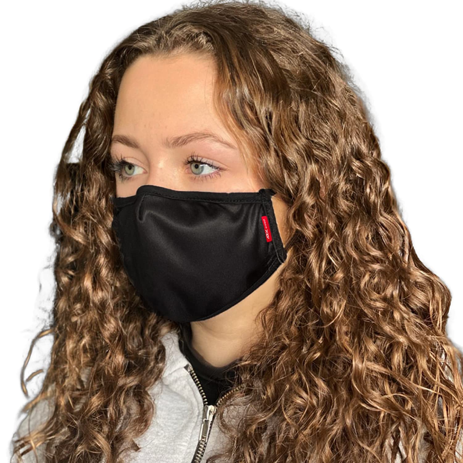 AZX protech Lot de 3 Masques Tissu Réutilisables - Filtration supérieure à 90%, Garantie 50 Lavages - Masque Adulte, Enfant Conforme Nouvelle Réglementation 2021, Pack x3 Assortis