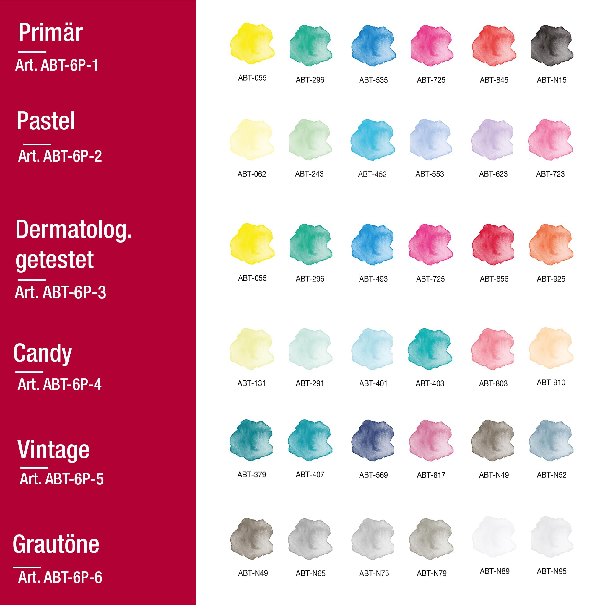 Penna A Doppia Punta Tombow ABT - Set 6 Colori Per Lettering, Acquerello E Bullet Journal - Foto 3