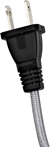 Miniatura 5 de Creative Hobbies Cable de lámpara eléctrica cubierto de tela de rayón con enchufe de extremo, extremos pelados listos para cableado, 8 pies,