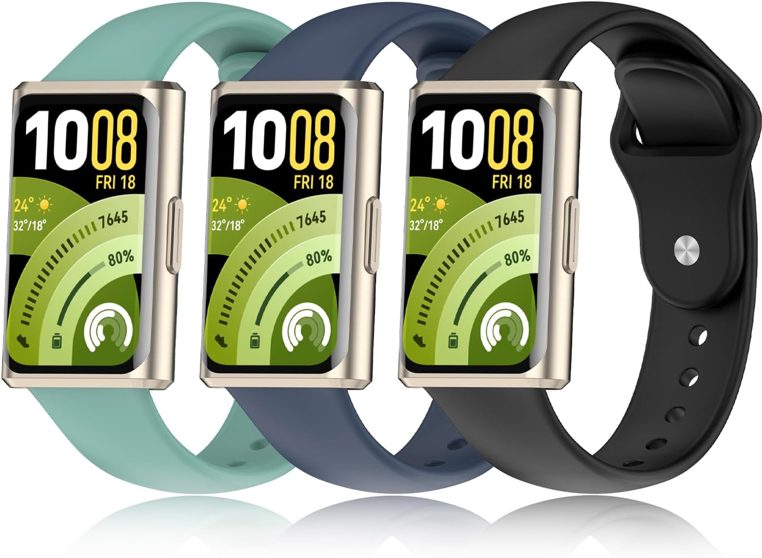 Super Soft Bands Compatible for Huawei Band 11 (11 / 11 Pro) Straps Replacement with Pin-and-Tuck Closure Fits Perfectly for Huawei Wristband Band 11/11Pro Smartwatch, Band Change with Metal Connecting Adapters image 4