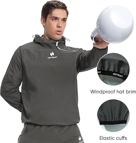 Miniatura 62 de HOTSUIT Sauna Suit for Men Sweat Sauna Jacket Pant Gym Workout Sweat Suits