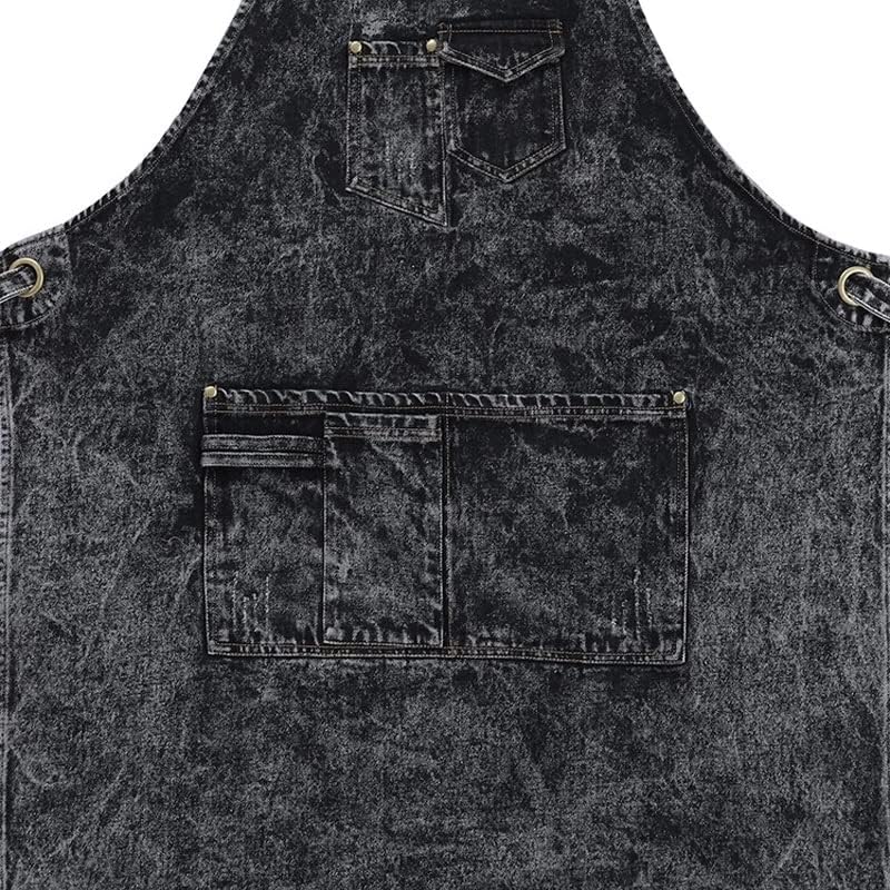 Personalized Adults Apron Adjustable Denim Apron Working Cleaning Gardener Barista Hairstylist Pinafore