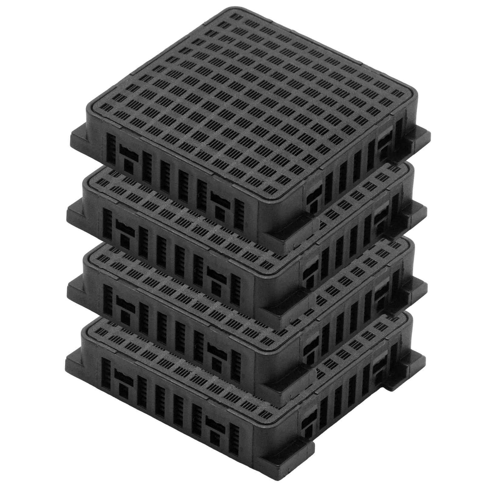 Lot de 4 filtres à charbon actif noirs de rechange pour Liebherr 909698900 Liebherr 988242900 988246000 7440021-00