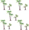 10 Pcs Coconut Palm Model TreesCake Topper - Charming Cupcake Topper Scenery Model Scenery Model for Cake Decorations or Building Model Landscape