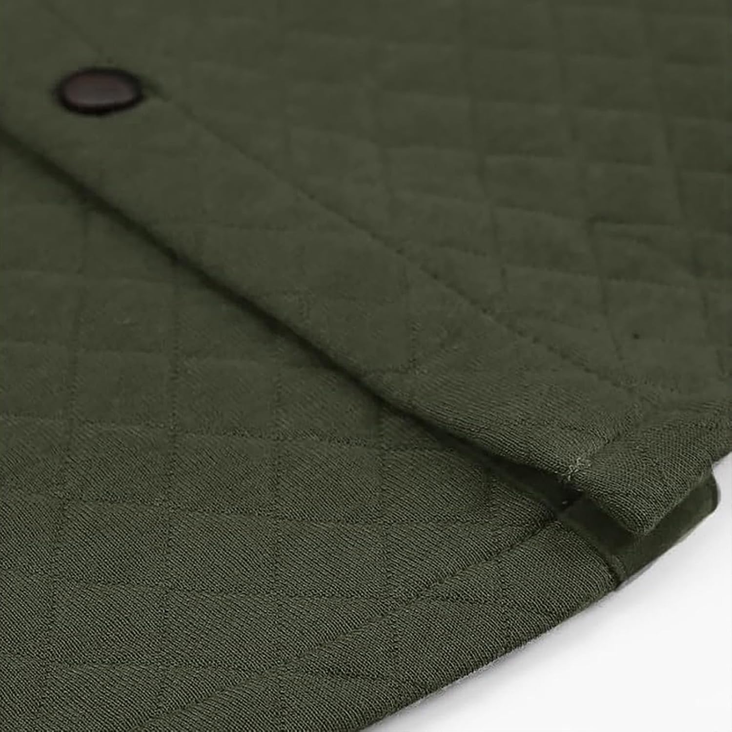 Ymosrh Men's Fashion Jackets Casual Quilted Shirt Jacket Long Sleeve Button Down Overshirt Lightweight Shacket Coat, S-3XL