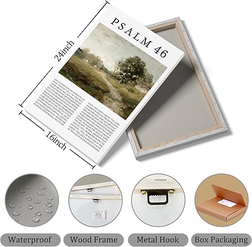 Vista 242 de Arte de pared de acuarela de Jesús, pintura en lienzo cristiano, imágenes de las Escrituras, decoración de pared, póster con versículos bíblicos