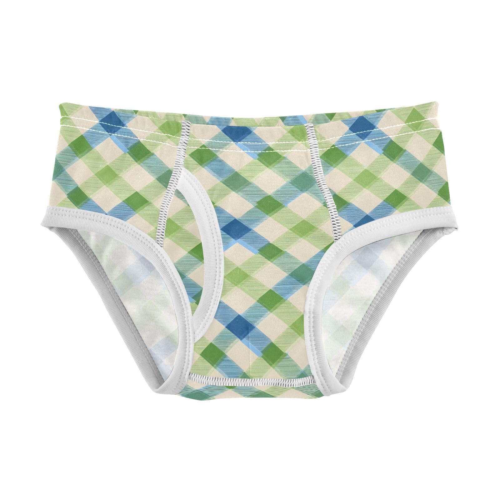 Boys Exclusive Briefs Toddler Underwear 95 Combed Cotton Boxerbriefs 2T Green Blue Plaid