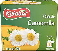 Kisabor, Chá de Camomila, Para infusão, 10 Gramas com 10 Saquinhos
