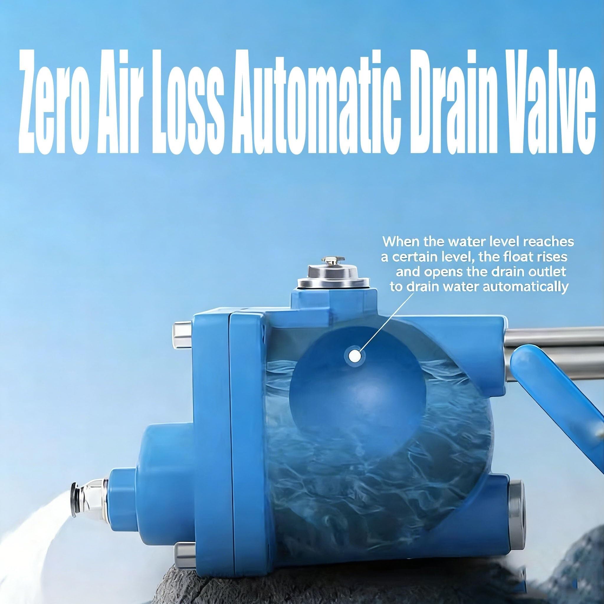 Válvula de drenaje automática sin pérdida de aire, 1,6 mpa for compresor, drenaje completo de condensado (1/2"), rápido y eficiente(20)
