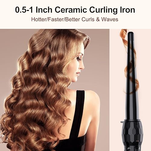 LURA Ceramic Tourmaline Coating Curling Wand — bottom and base construction detail