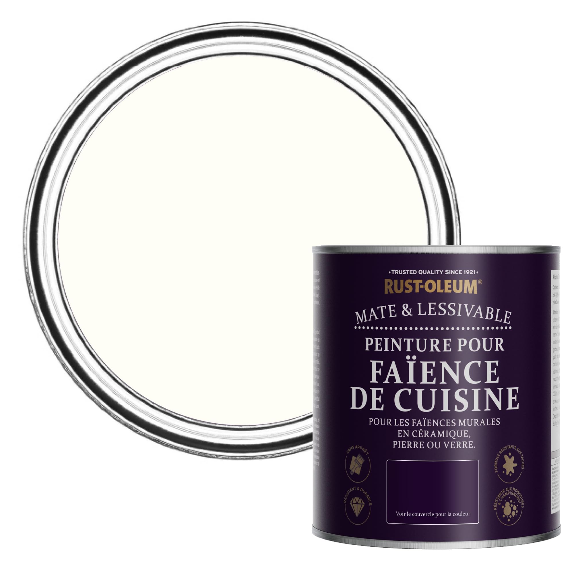 Rust-Oleum Peinture Rose Résistante à l'eau pour Faïence de Cuisine, Finition Mate - Sweet Nothing 750ml