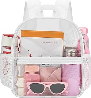 Oraben Clear Backpack for Stadium Events Stadium Backpack Waterproof 12x6x12 Clear Bag for Adult Concert Sport Work