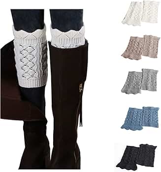 Bestjybt Womens Short Boots Socks Crochet Knitted Boot Cuffs