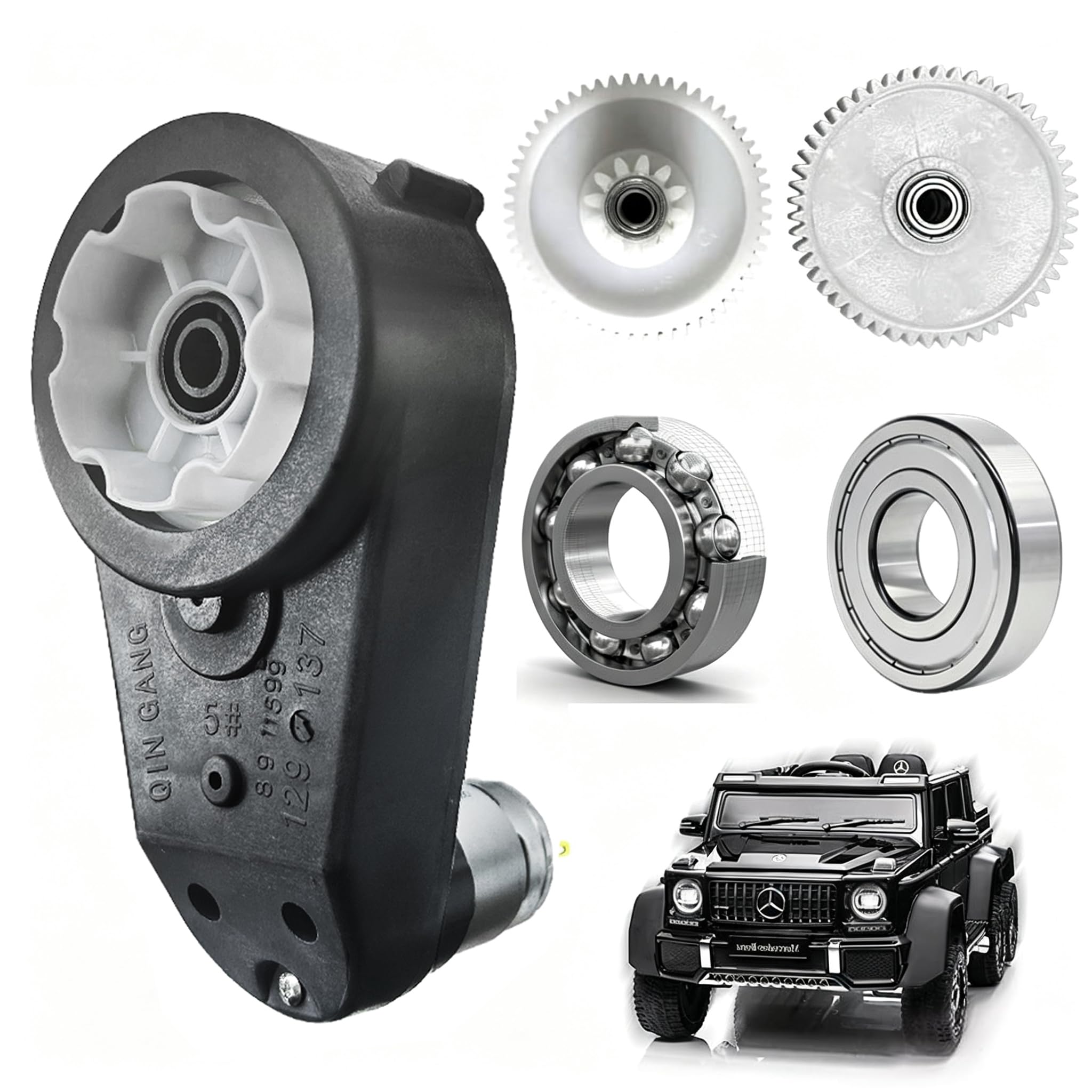 JRRXM 550 40000RPM Gearbox with 12V Motor for Power Wheels,RS550 12 Volt DC Motor High Speed Match Children's Ride On Car โ image 1