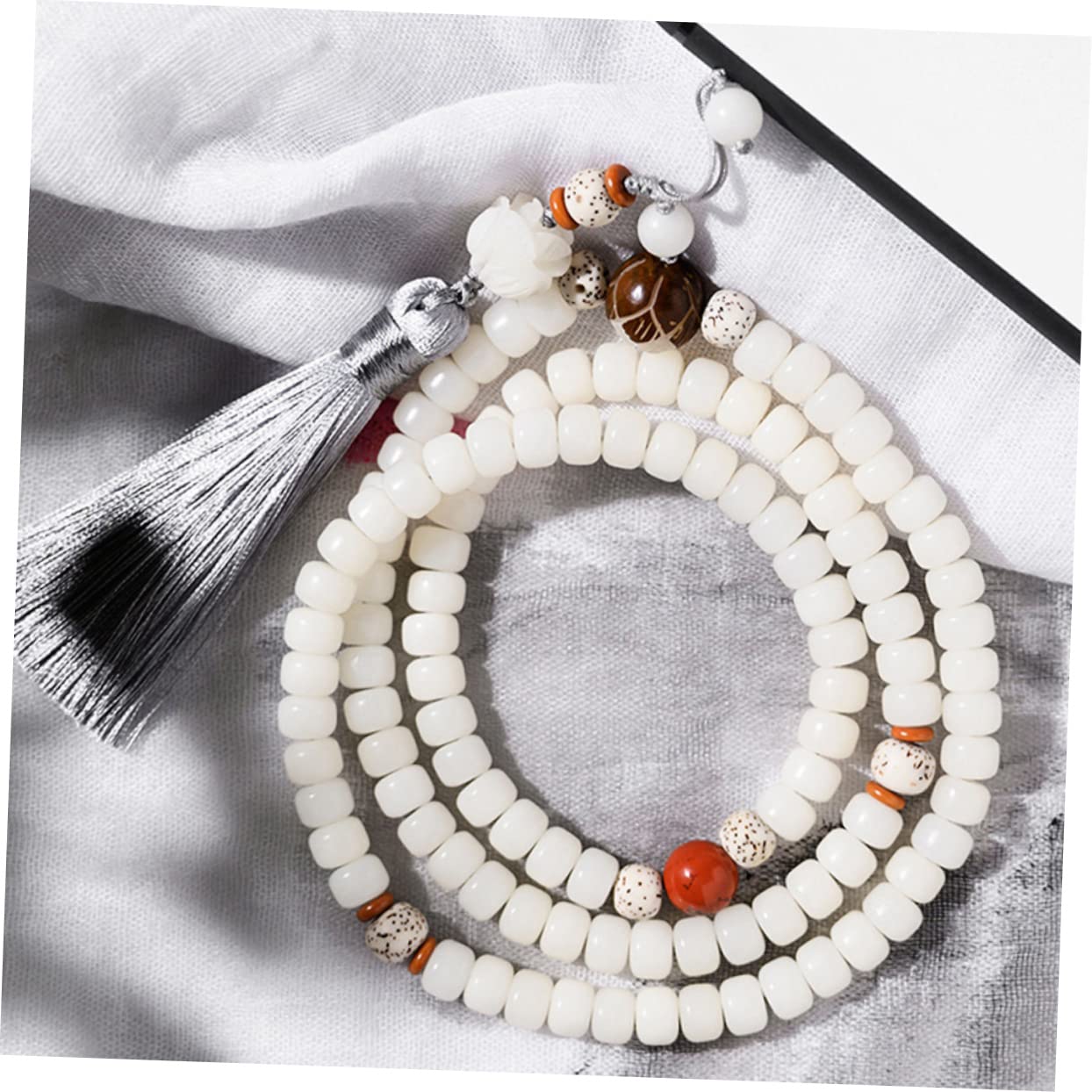2piezas Cadena Colgante Retro Para Teléfono Perlas De Jade Correa Corta Para Llevar La Muñeca Para Uso Diario y Actividades Al Aire