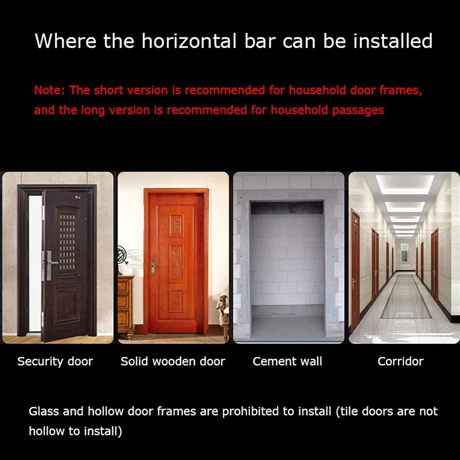 Door Pull Up Horizontal Bar Adjustable Fitness Equipment Gym Exercise Equipment Workout Equipment for