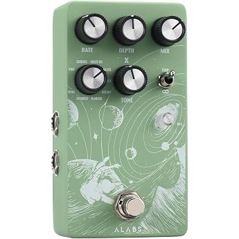 ALABS Novadrift Modulation Pedals for E Guitar, Guitar Pedal with 9 Stereo Mod Effects, Effects Device - Analog Dry Through