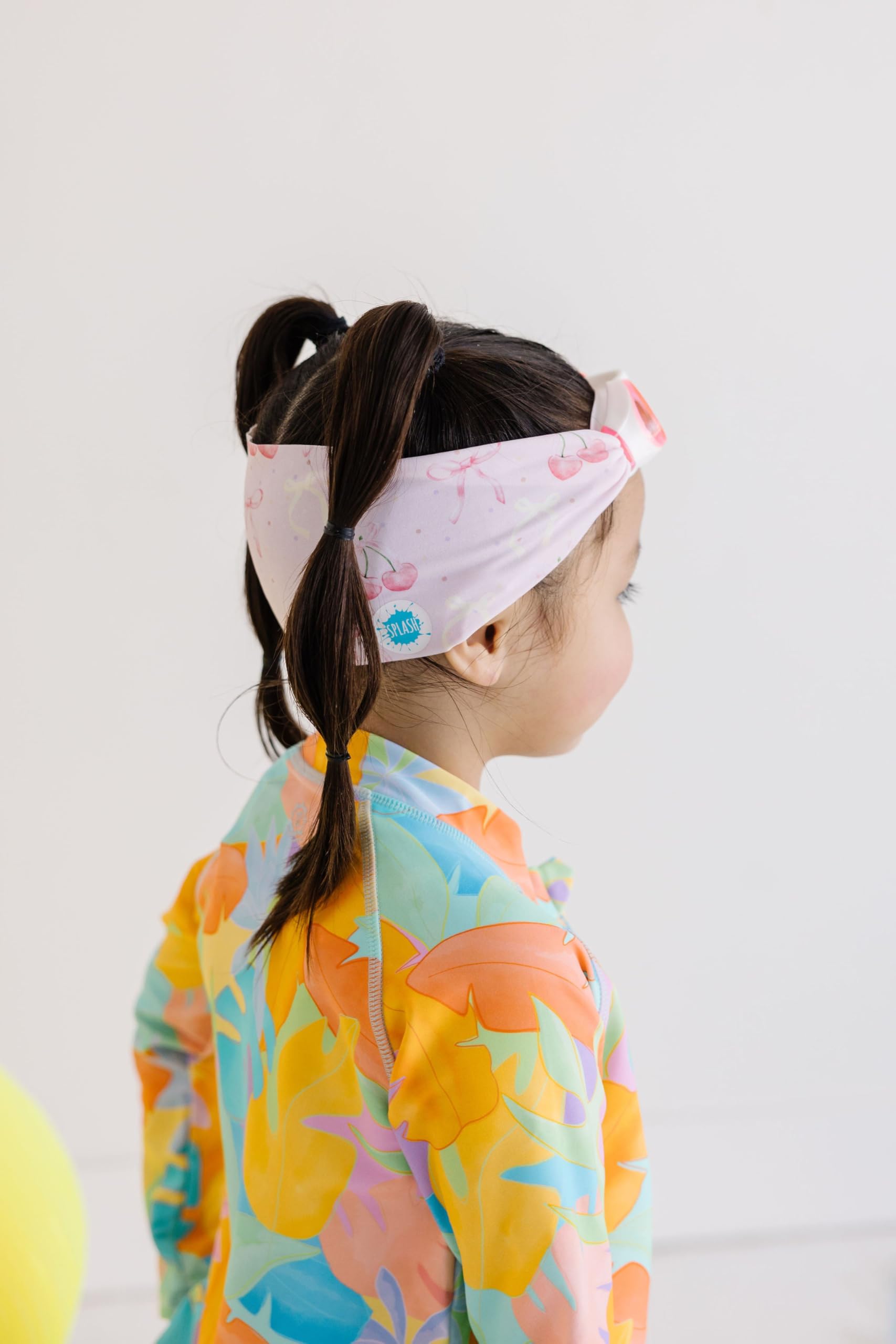 Splash Place Schwimmbrille mit Stoffband, Schwimmbrille für Erwachsene und Kinder, Rosa und Violett