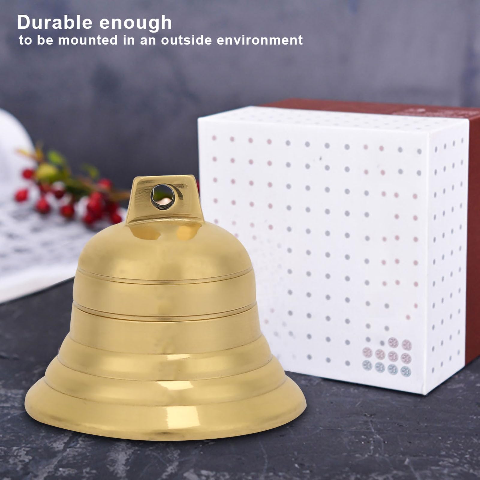 Kupfer-Feng-Shui-Glocke, antikes Messing, hängende Schiffsglocke, Glücksschutz-Glocke, buddhistisches Zubehör für Auto, hängende Rasseln, Heimdekoration
