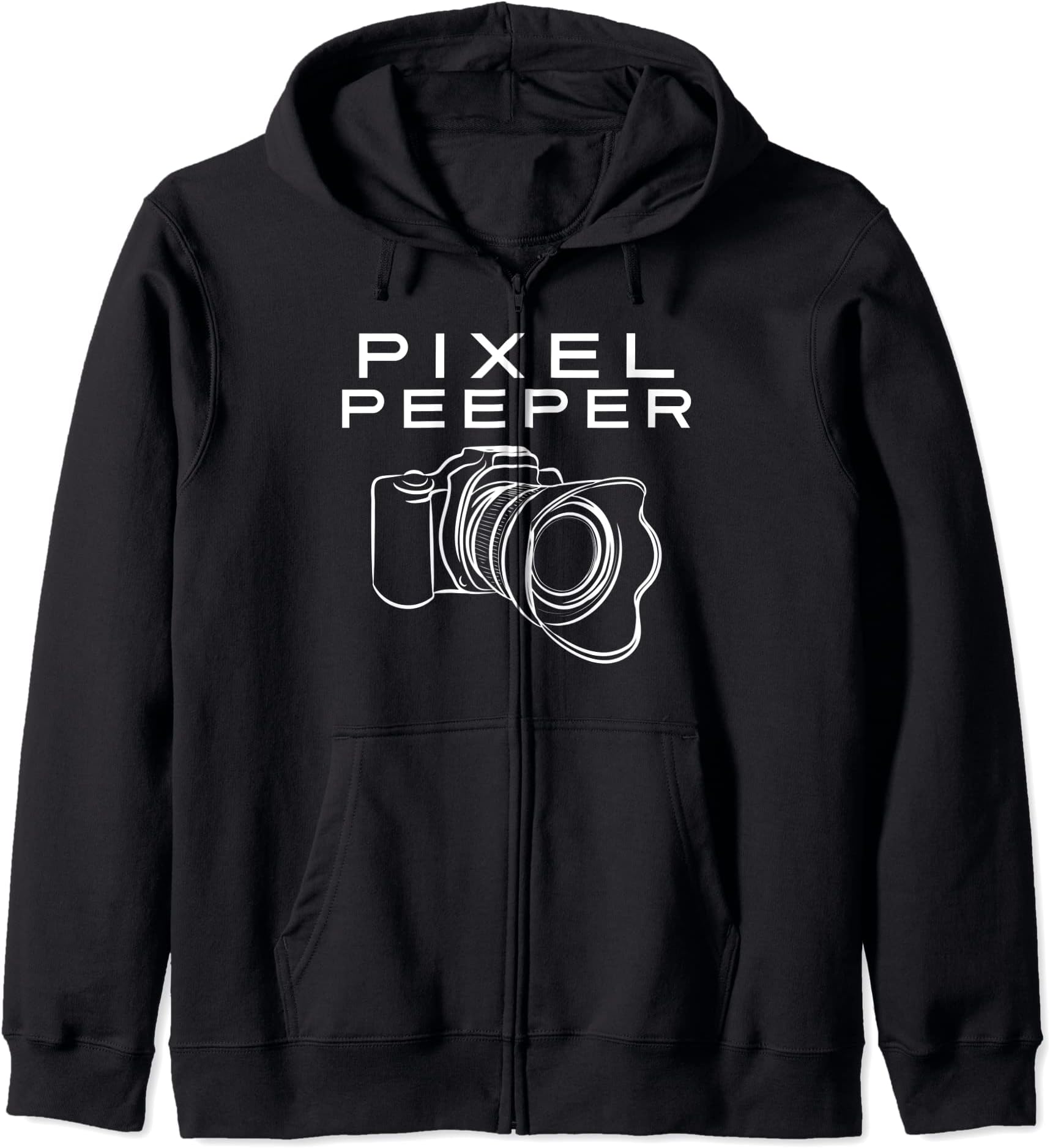 Pixel Peeper Funny Zip Hoodie