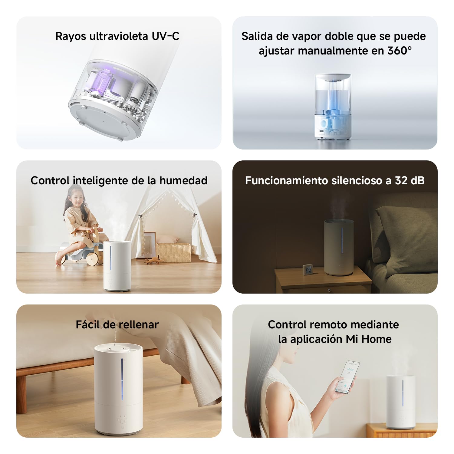 Xiaomi Smart Humidifier 2 4,5l 350ml/h Automático Blanco (ES)