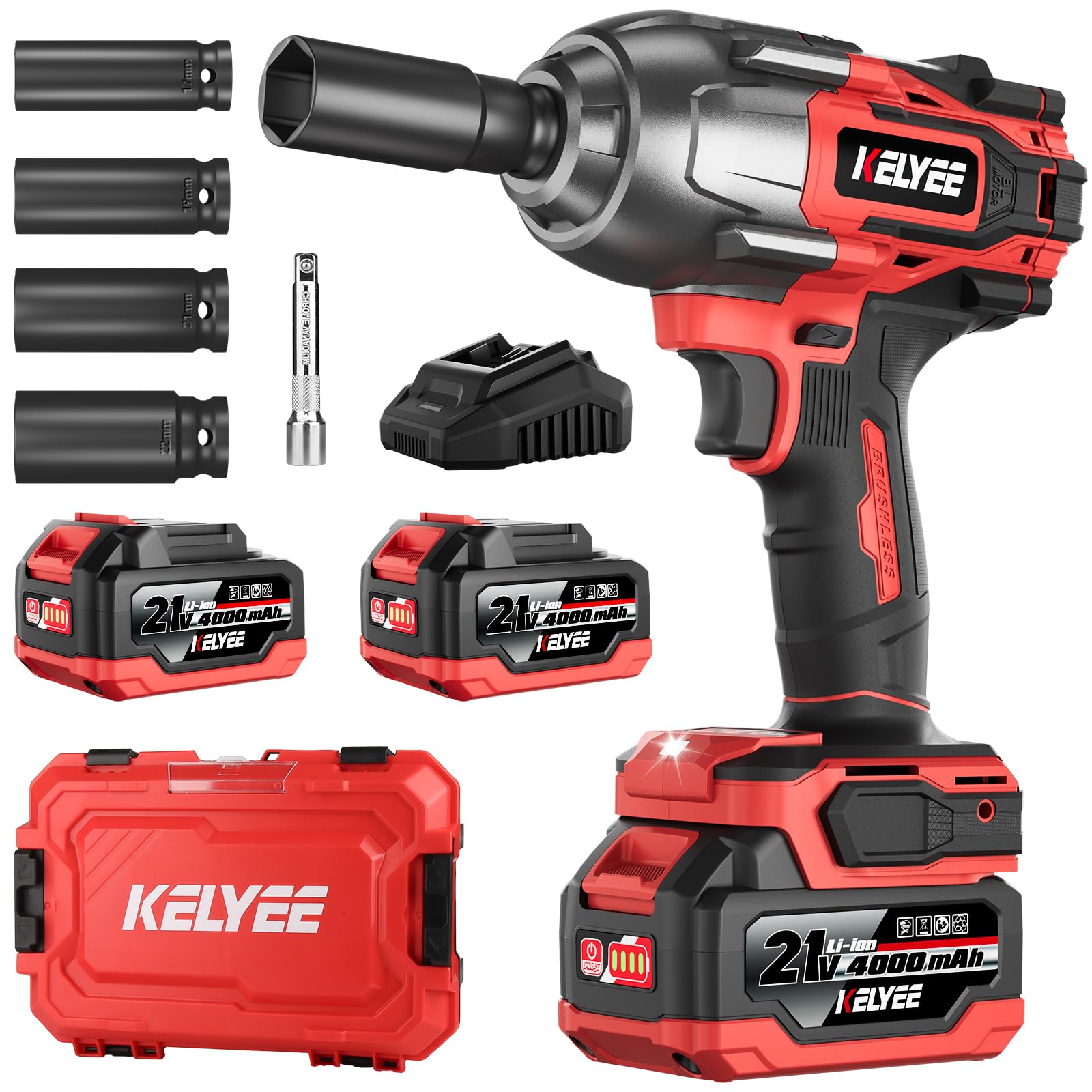 JEXUGK 1500Nm Impact Wrench, 1/2"