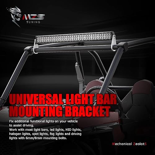 Miniatura 6 de MZS LED Light Bar Mounts, 2" Tube Clamp Mounting Brackets Bullbar Roof Rack Roll Cage Bumper Holders Compatible with ATV UTV Off-Road Truck SUV