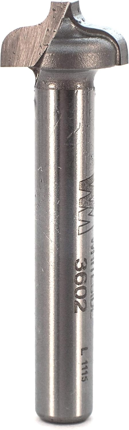 Whiteside Router Bits 3602 Plunge Ogee Bit with 3/32-Inch Radius, 1/8-Inch Small Diameter and 1/2-Inch Large Diameter