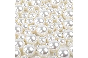 150-Piece No-Holes White Pearls for Crafting: Embellish Your Creations with Gleaming Brilliance