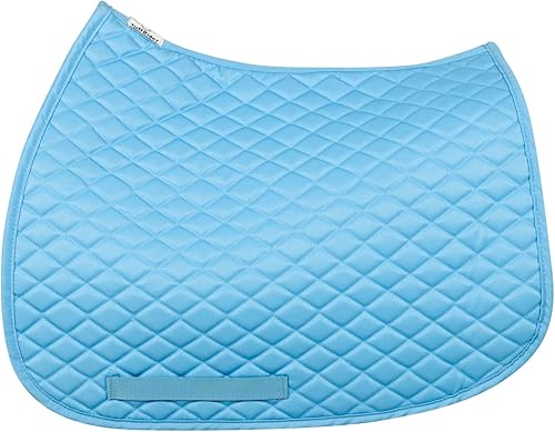 Miniatura 5 de TuffRider Basic Pony Saddle Pad – Diamond Quilted, Flannel Lined, Breathable Schooling Pad for Horses Hunter,Negro -,Borgoña,Deep Wisteria,Azul