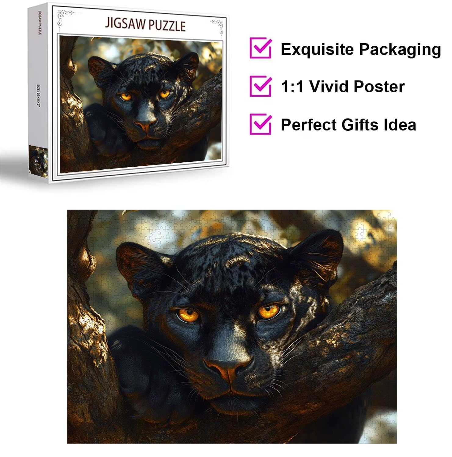 Puzzle 4000 Pezzi leopardo Puzzle Classici per Gioco Familiare, n-8 | Impossibile Puzzles, Intrattenimento Creativo, Rilassamento Intelligence, Regalo per Amore e Amico, Decorazioni Casa, Albero