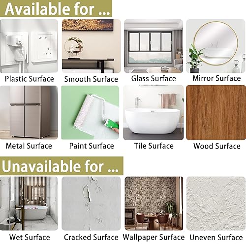 Miniatura 6 de Gaahing Cinta metalizada dorada con película de Mylar de poliéster, adhesivo decorativo para despegar y pegar con acabado brillante similar a un