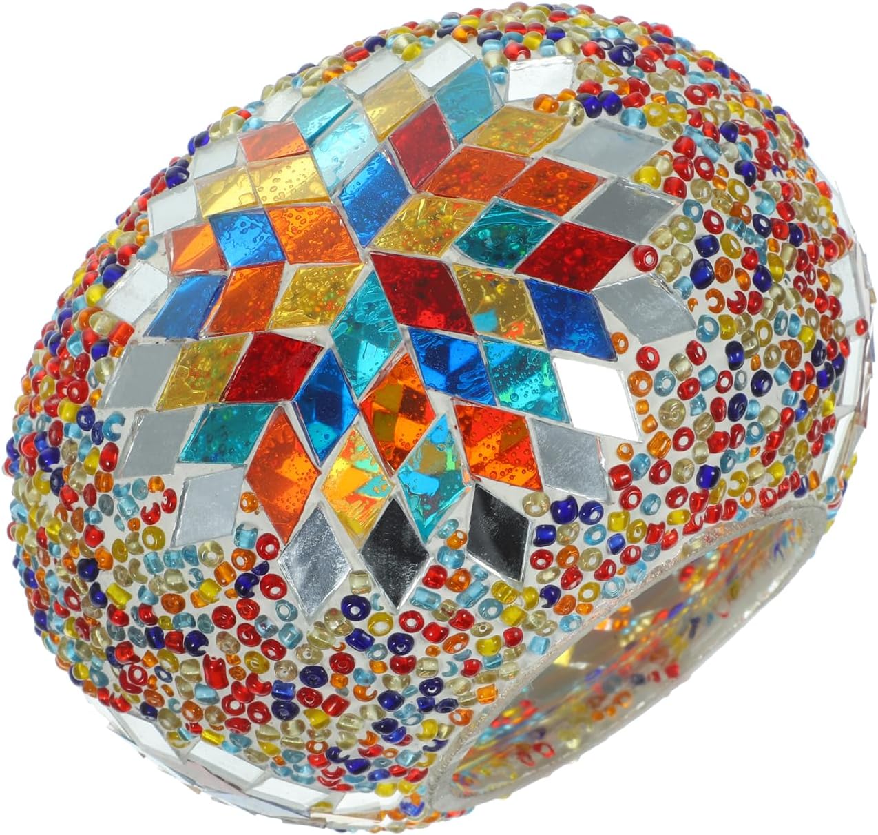 Gadpiparty Replacement Globe for Turkish Lamp 5.90In Stained Glass Lampshade Colorful Glass Lamp Shade Cover for Bedside and Table Lamps