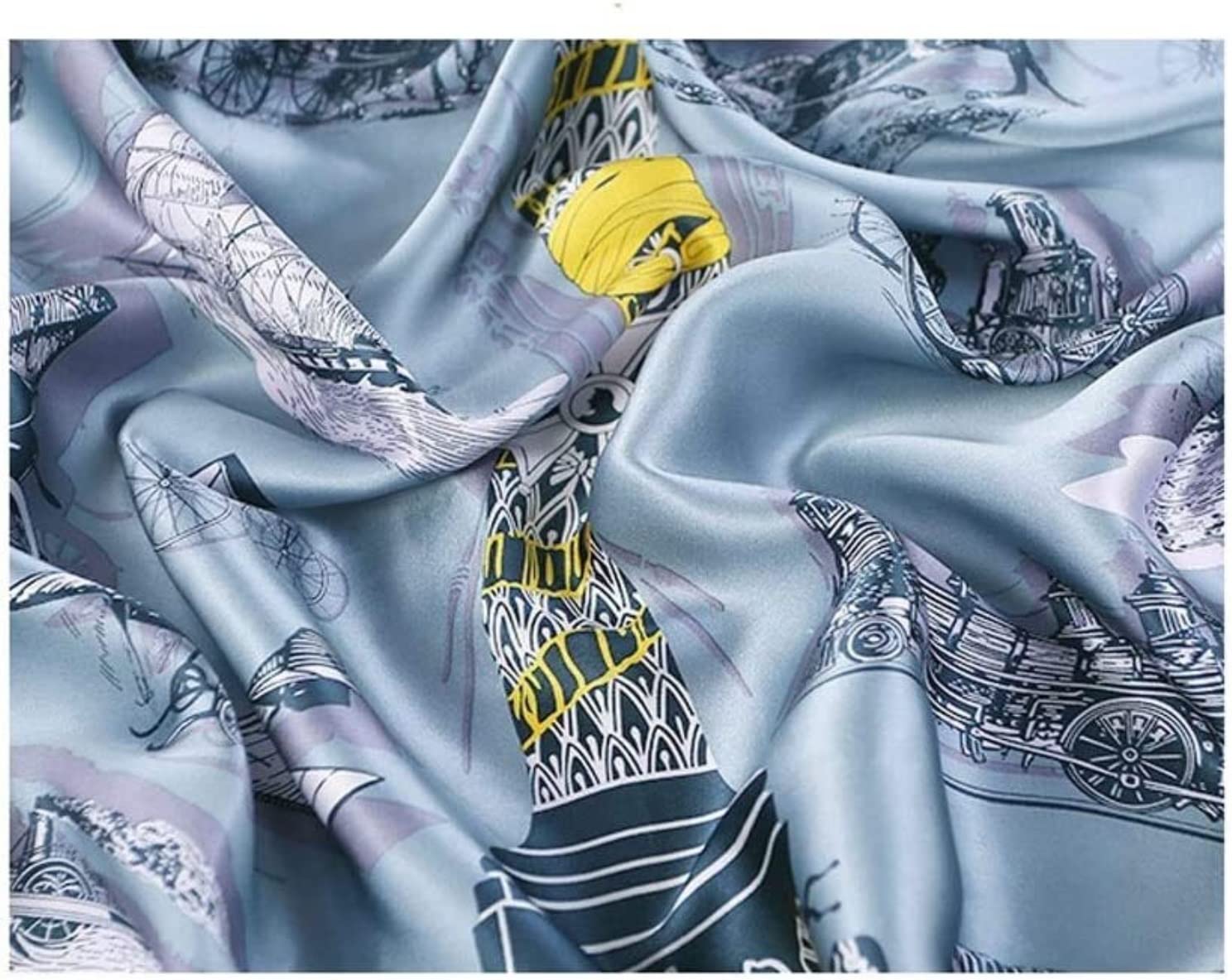 Bufanda Bufanda De Seda Ligera Moda Satén Cuadrado Envoltura Pañuelo Cuello Pañuelo Para El Cabello Grande
