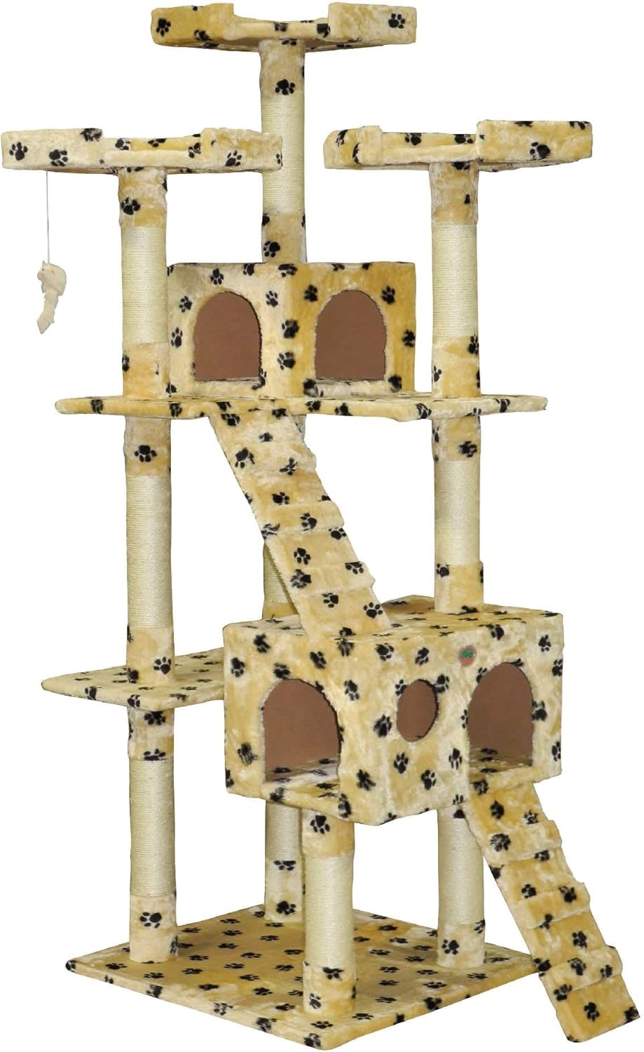 Go Pet Club 72" Cat Tree Condo Furniture - BeigeCat Tree Furniture : Scratching Posts : Pet Supplies