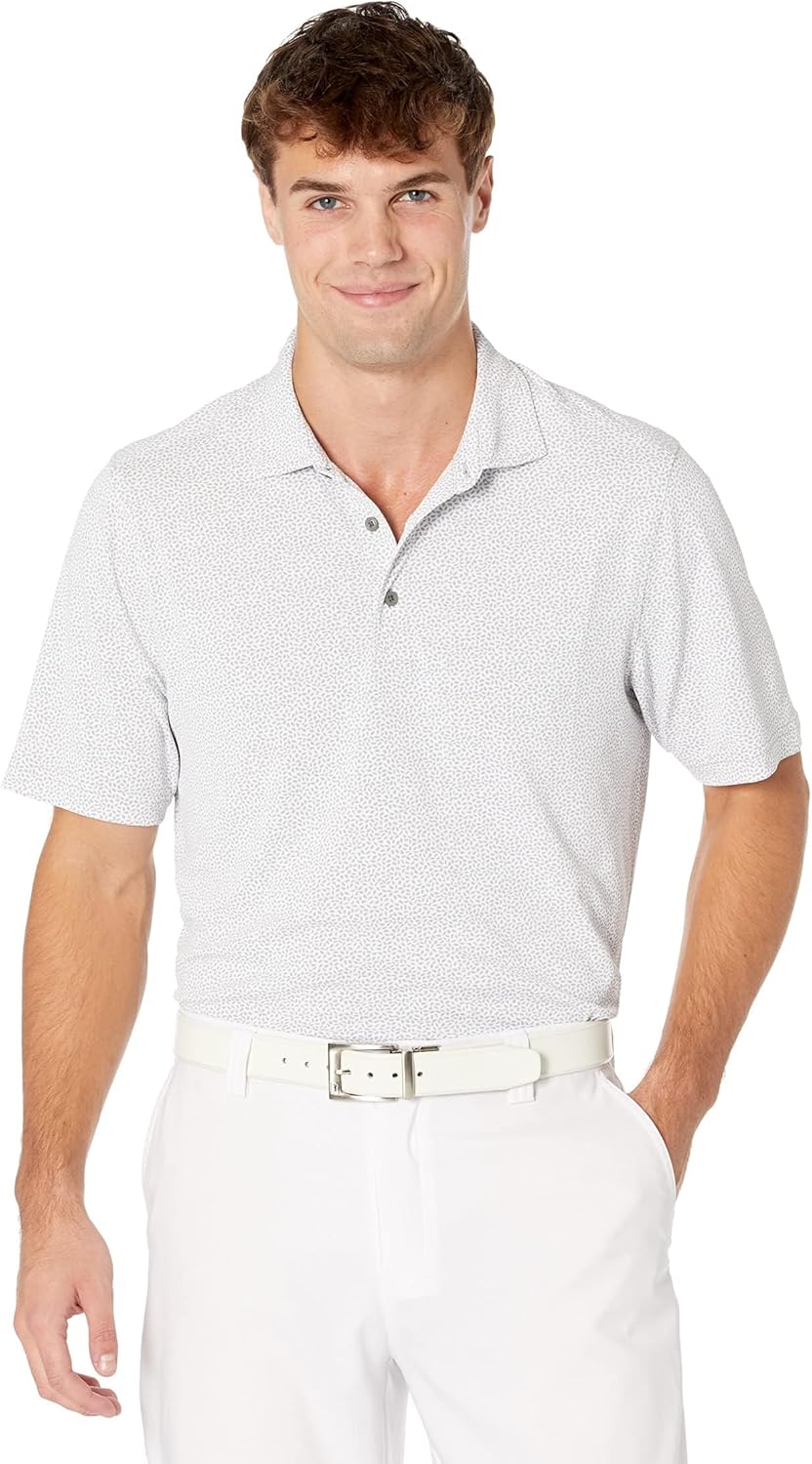Cutter & Buck Mens Short Sleeve Virtue Eco Pique Botanical Print Polo Shirt