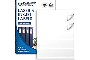 Spartan Industrial Printable Laser and Inkjet Labels - Long & Durable Custom Labels for Bottles