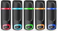 RAOYI 5-Pack 64GB USB 3.0 Flash Drives - High-Speed Thumb Drives, Multicolor Bulk Memory Sticks for Backup & Sharing