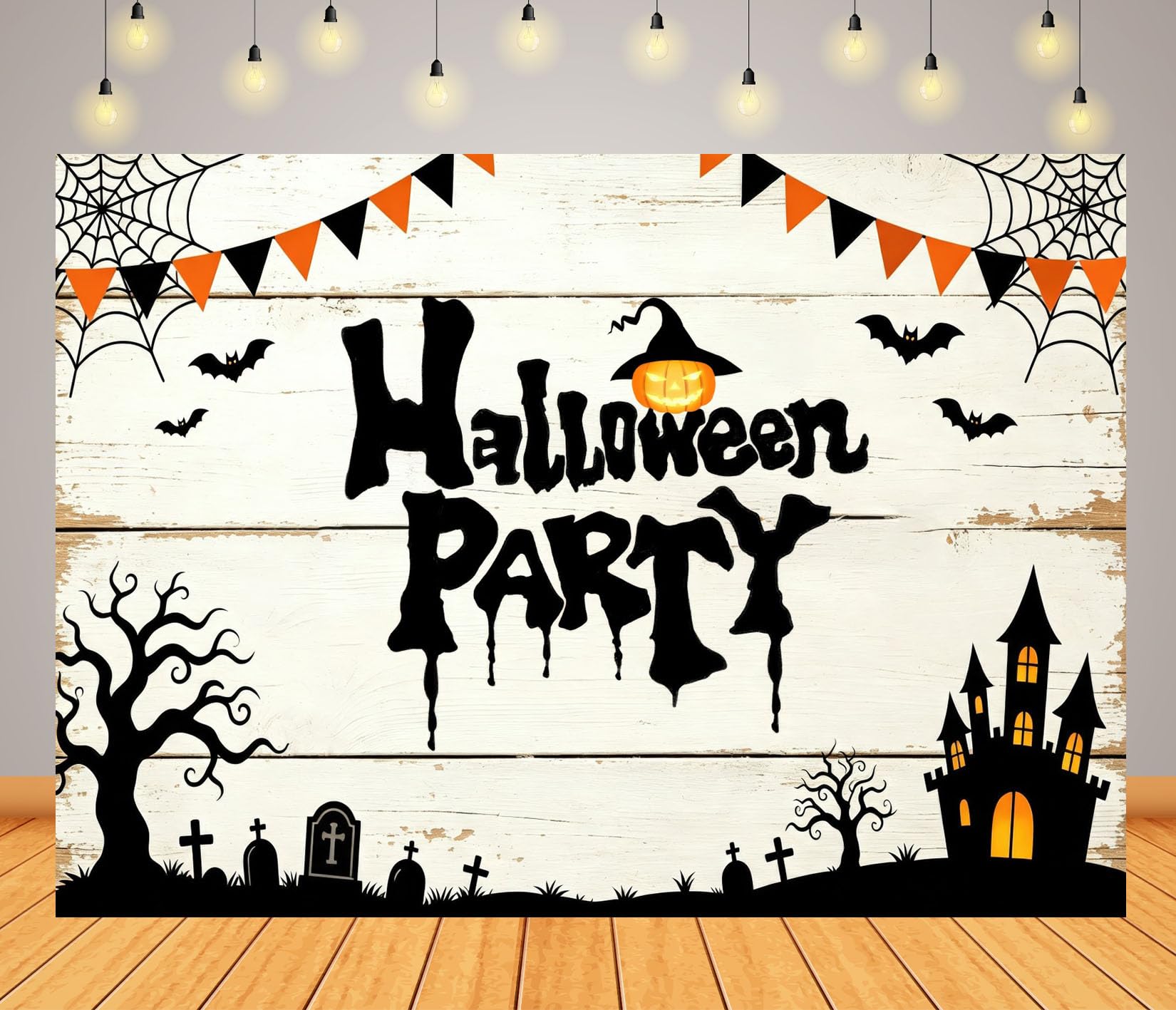 15x10FT (4.6x3m) Festa Halloween Casa Infestata Sfondo Fotografico