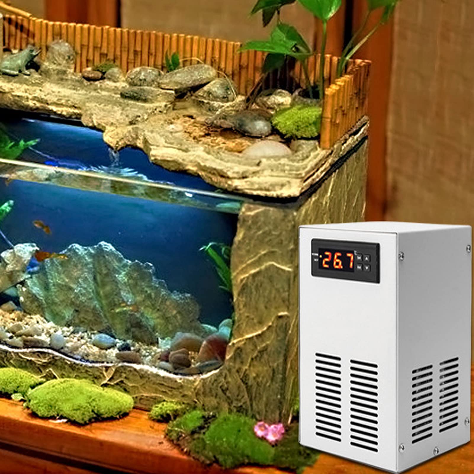Amazon.co.jp: 水族館チラー、魚冷却システム水族館電子クーラー水槽