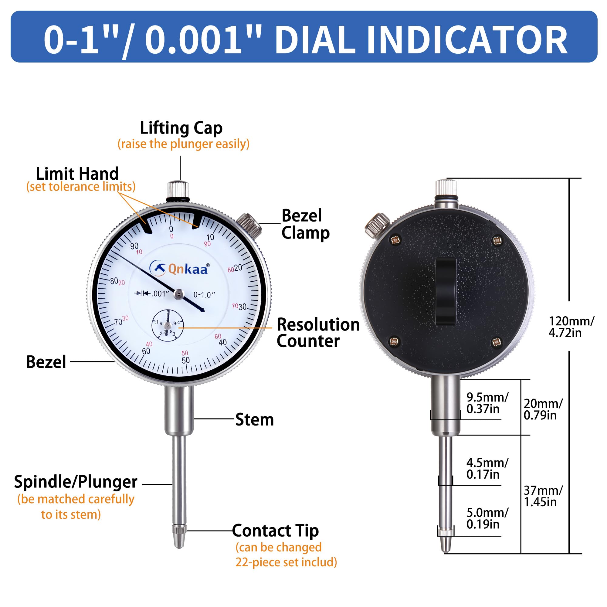 Qnkaa Dial Indicator - Precise Measurement -6