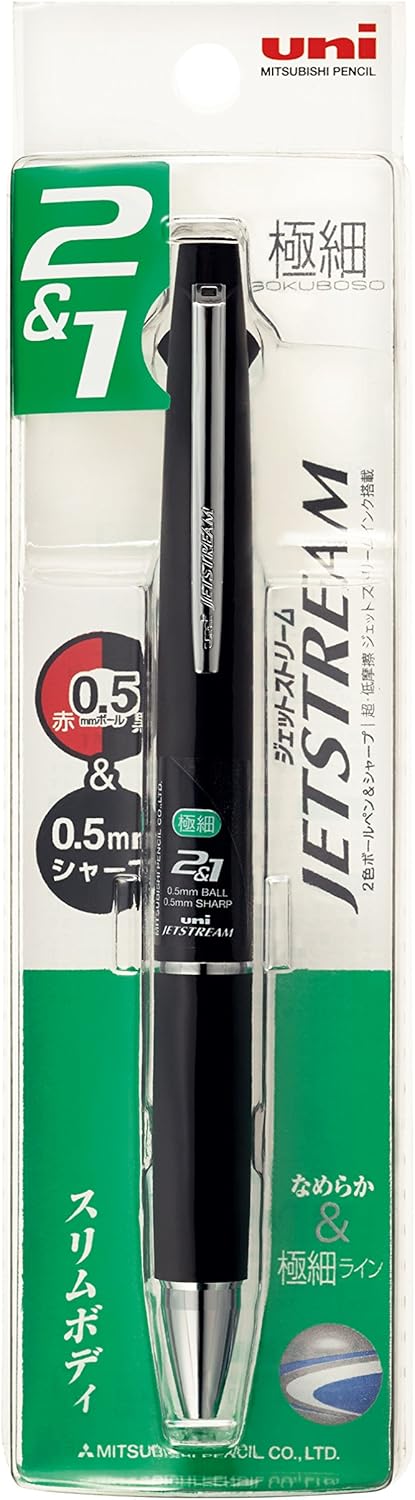三菱鉛筆 Mitsubishi Pencil MSXE380005P24 Multi-Function Pen Jet Stream 2 & 1 0.5 Black Easy Writing