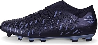 Nivia ASHTANG 2.0 Football Studs for Men, High-Performance Football Shoes, Soccer Studs, Football Sports Shoes, (Black), UK08