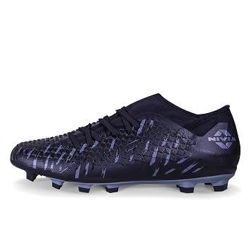 Nivia ASHTANG 2.0 Football Studs for Men, High-Performance Football Shoes, Soccer Studs, Football Sports Shoes, (Black), UK11