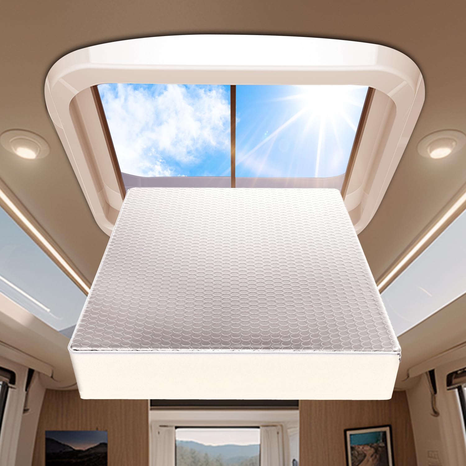 VIGORVAN RV Vent Insulator 22?x14?x3?, Universal RV Vent Covers with