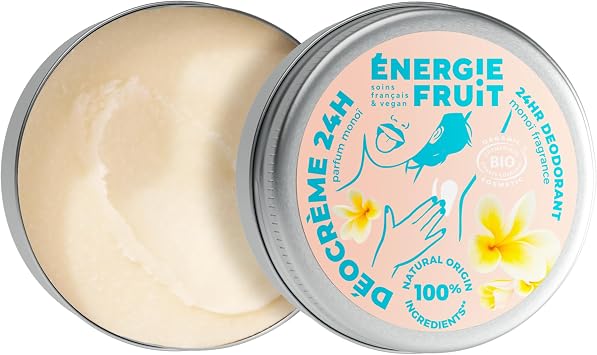 Energie Fruit Déocrème 100% Naturel au Parfum Monoï - Efficacité 24h