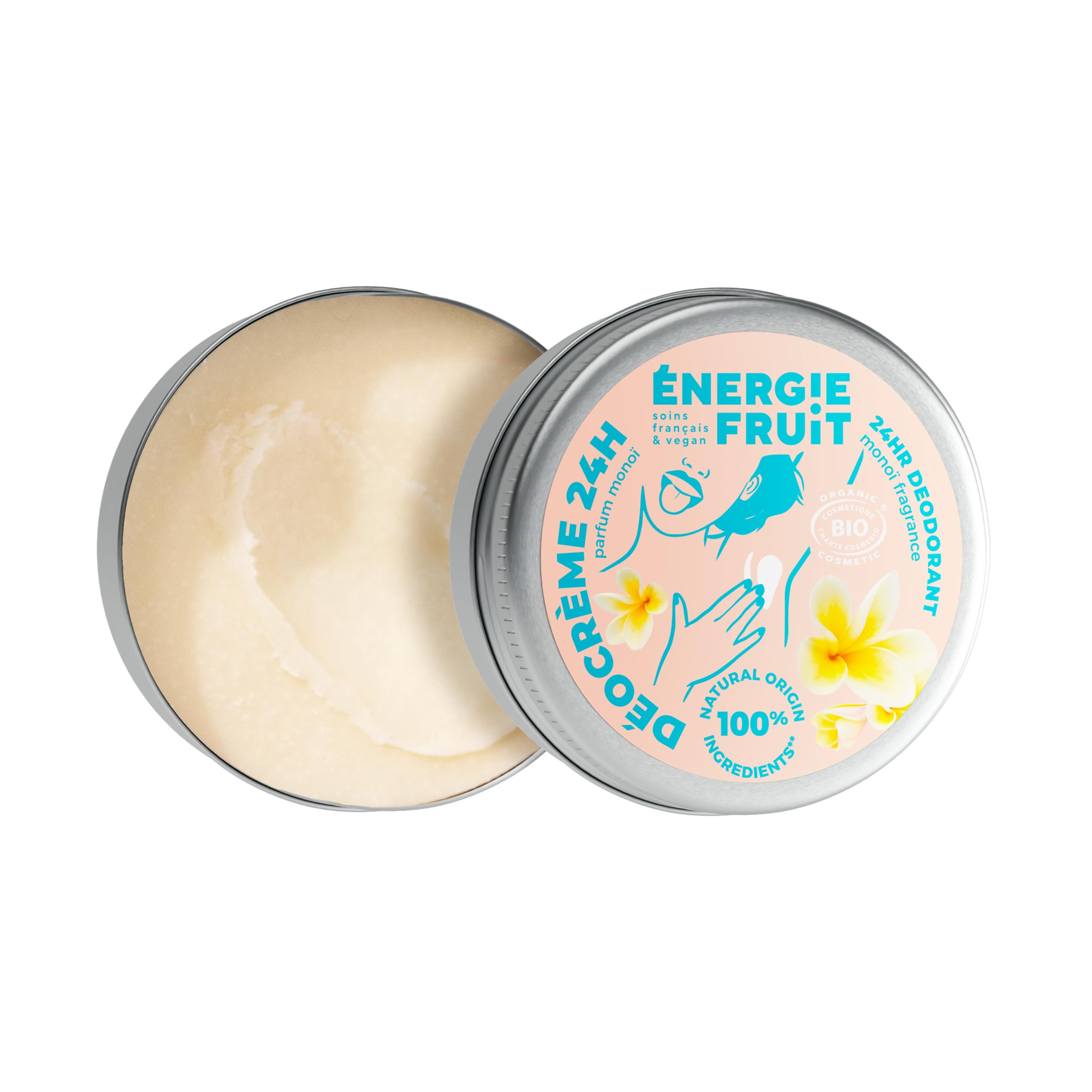 ENERGIE FRUITsDéodorant crème |Parfum Monoï | BIO certifié par ECOCERT