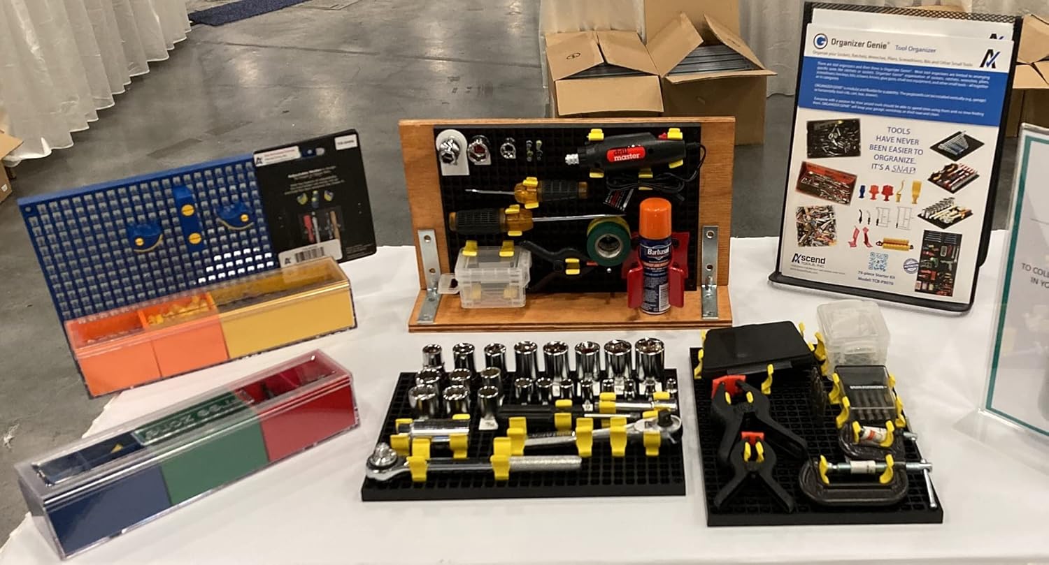 Adjustable Holder - Accessory for Organizer Genie Pegboards to Securely Hold Tools of Any Shape, Size or Contour