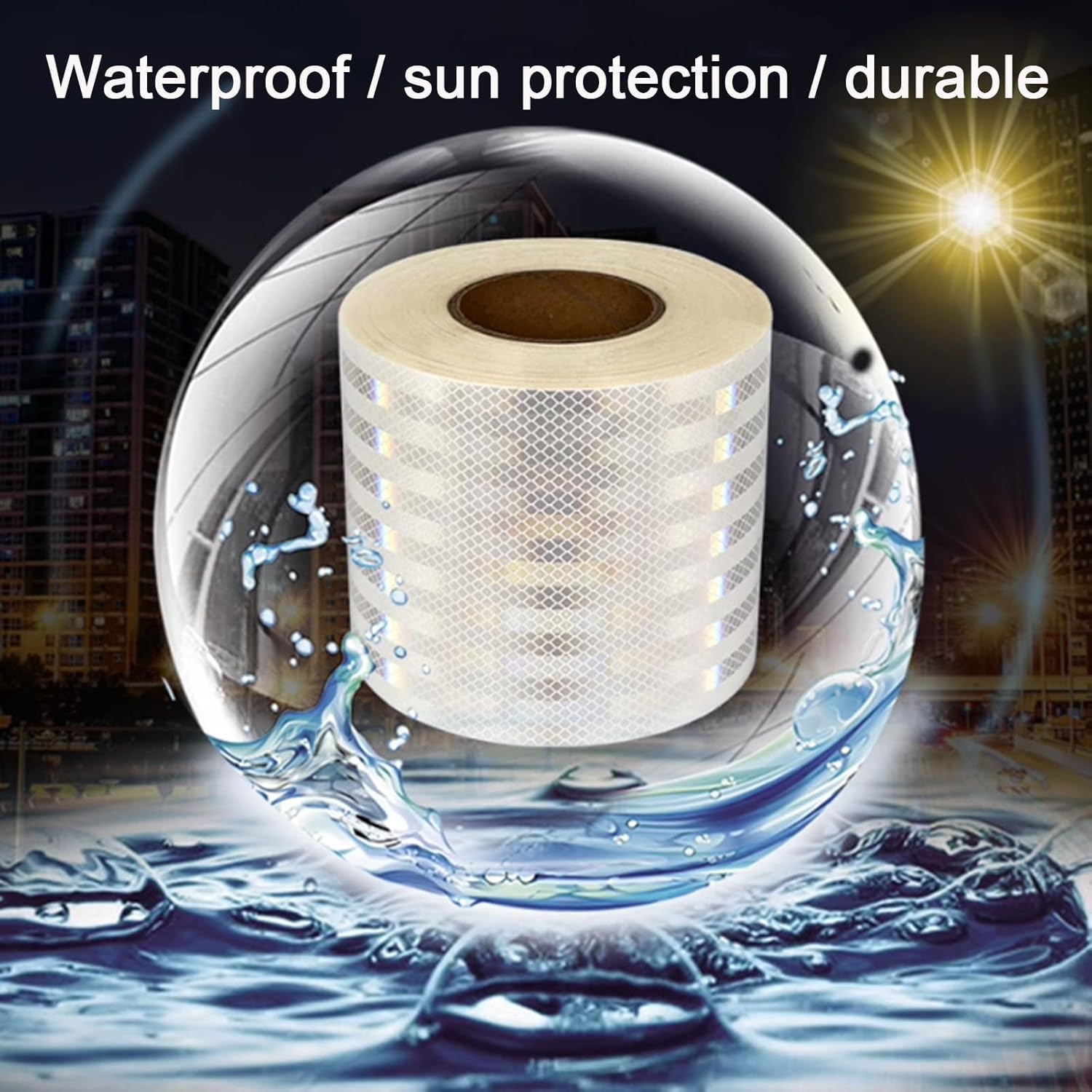 Reflective Tape,Diamond Reflective Tape, Waterproof Hazard Warning Tape, Self-Adhesive Safety Tape, Outdoor Bicycle Motorcycle Car Decoration Reflective Stickers, 147 ft x 2 cm(Yellow)